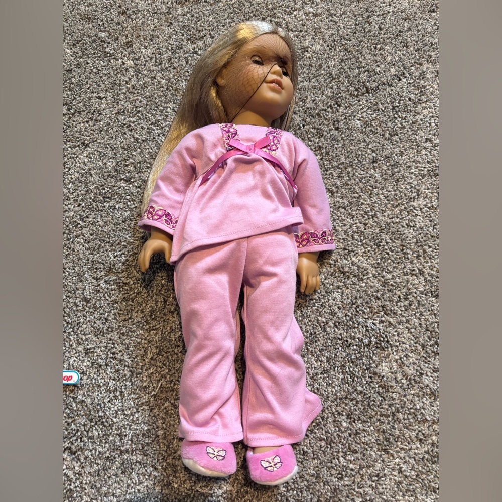 American Girl Julie with full Pink Jammie’s